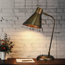 STANBOW 18" Vintage Metal Desk Lamp – Hand-Painted Finish, 360° Adjustable Gooseneck, Modern Retro Style for Home, Office, Bedroom