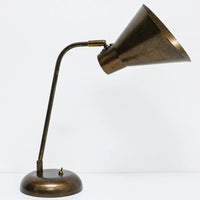 STANBOW 18" Vintage Metal Desk Lamp – Hand-Painted Finish, 360° Adjustable Gooseneck, Modern Retro Style for Home, Office, Bedroom